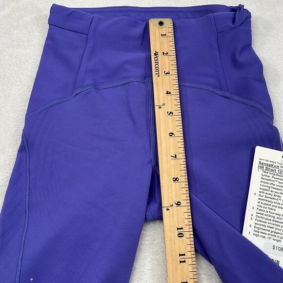 NWT Lululemon SenseKnit Running HR Short 10” Chai Purple Womens 2 - Picture 5 of 11